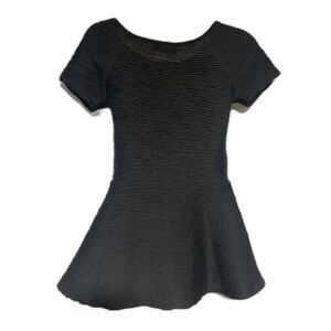 Zara W&B Collection pleated black tunic dress  size S